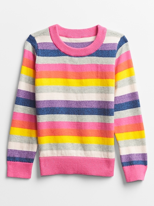 View large product image 1 of 1. Toddler Unity Stripe Crewneck Sweater