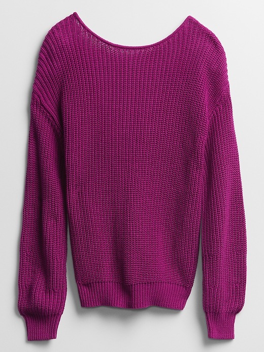 Image number 4 showing, Ribbed Crossback Crewneck Sweater