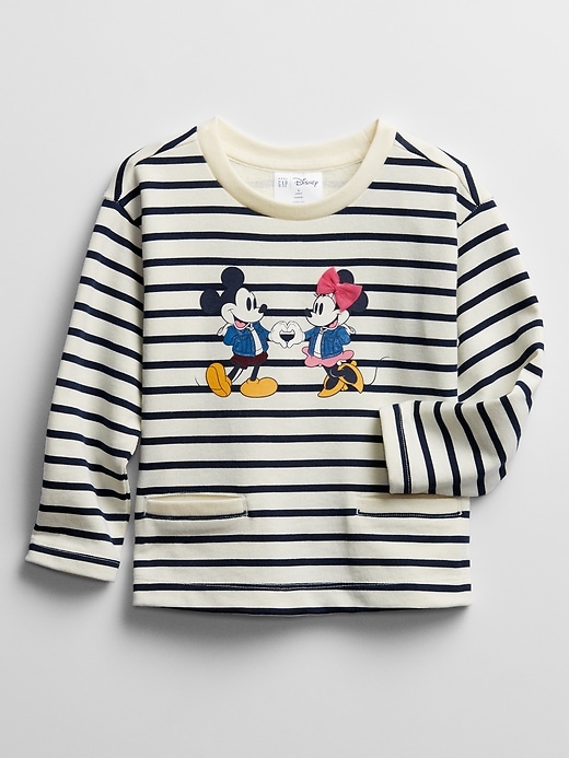View large product image 1 of 1. babyGap &#124 Disney Mickey and Minnie Mouse Crewneck Sweatshirt