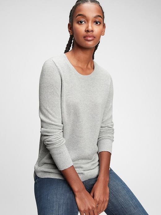 Curved Hem Crewneck Sweater | Gap Factory