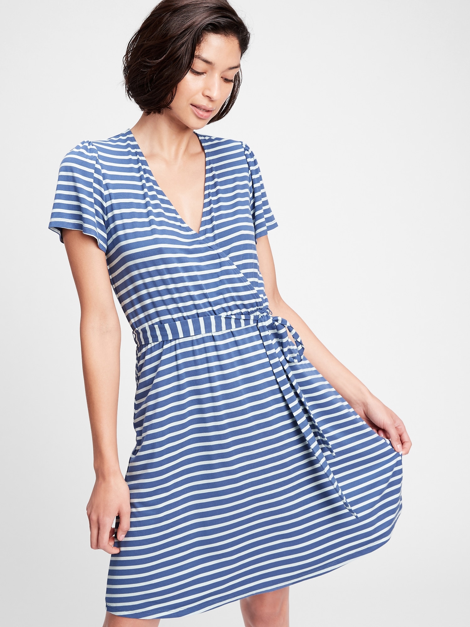 gap short sleeve print dress