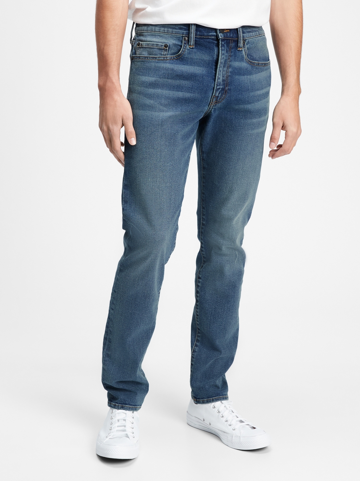 Men's GAP Slim Taper Fit GapFlex Stretch Denim Jeans Light Wash