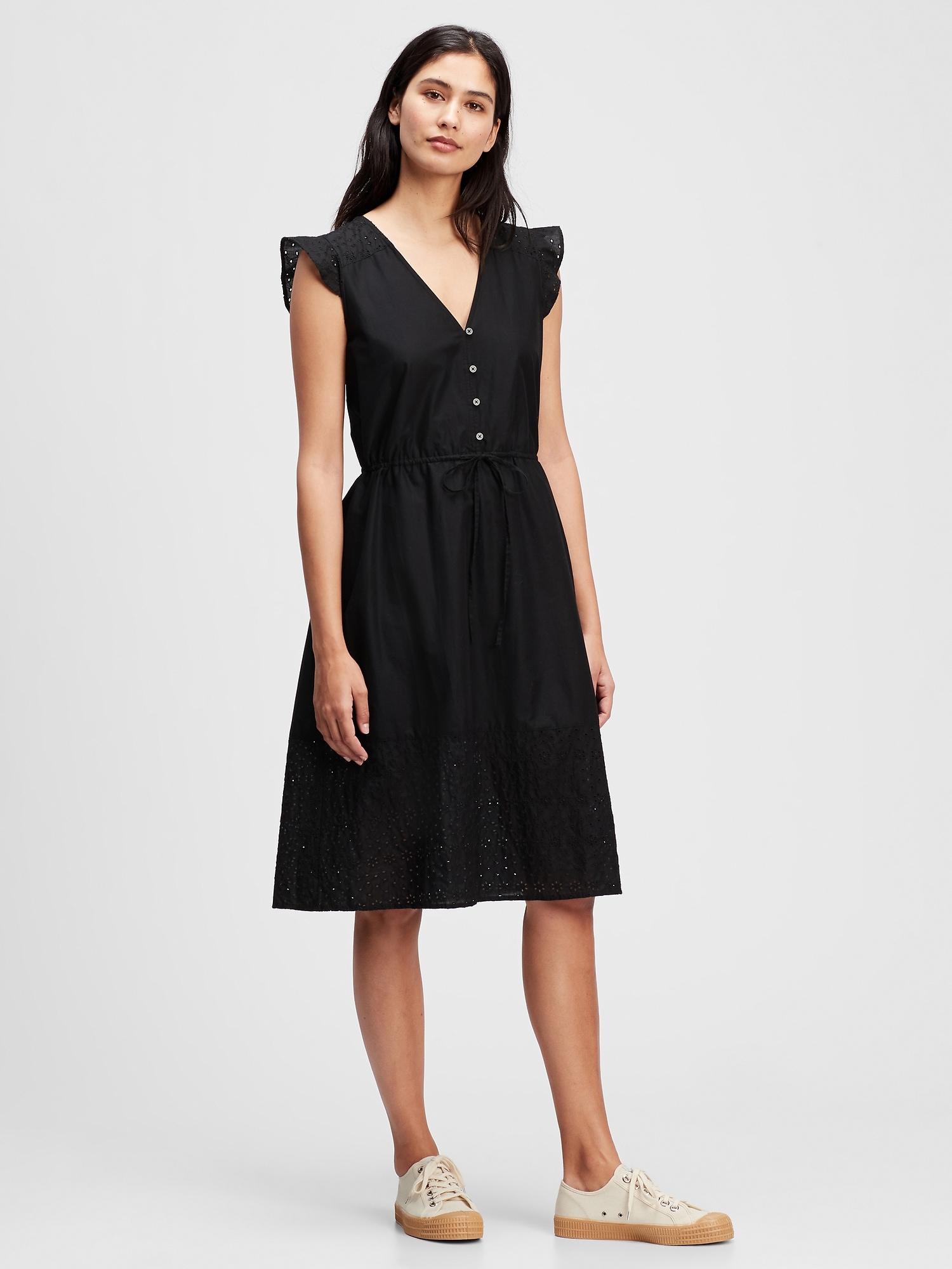 J crew clearance eyelet midi dress