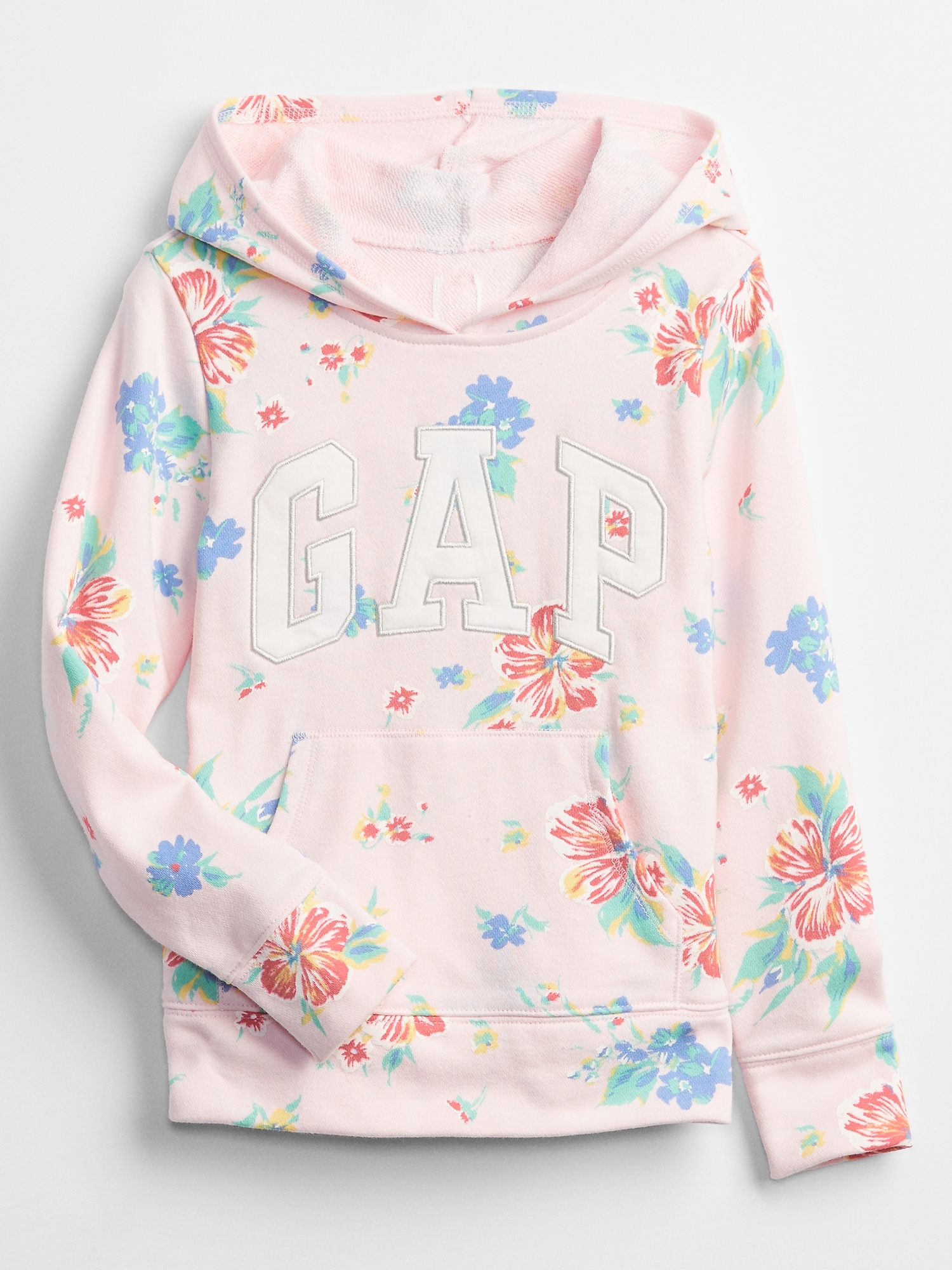 Toddler × Loveshackfancy Floral Logo Hoodie by Gap Navy Blue Floral Size 5 Yrs