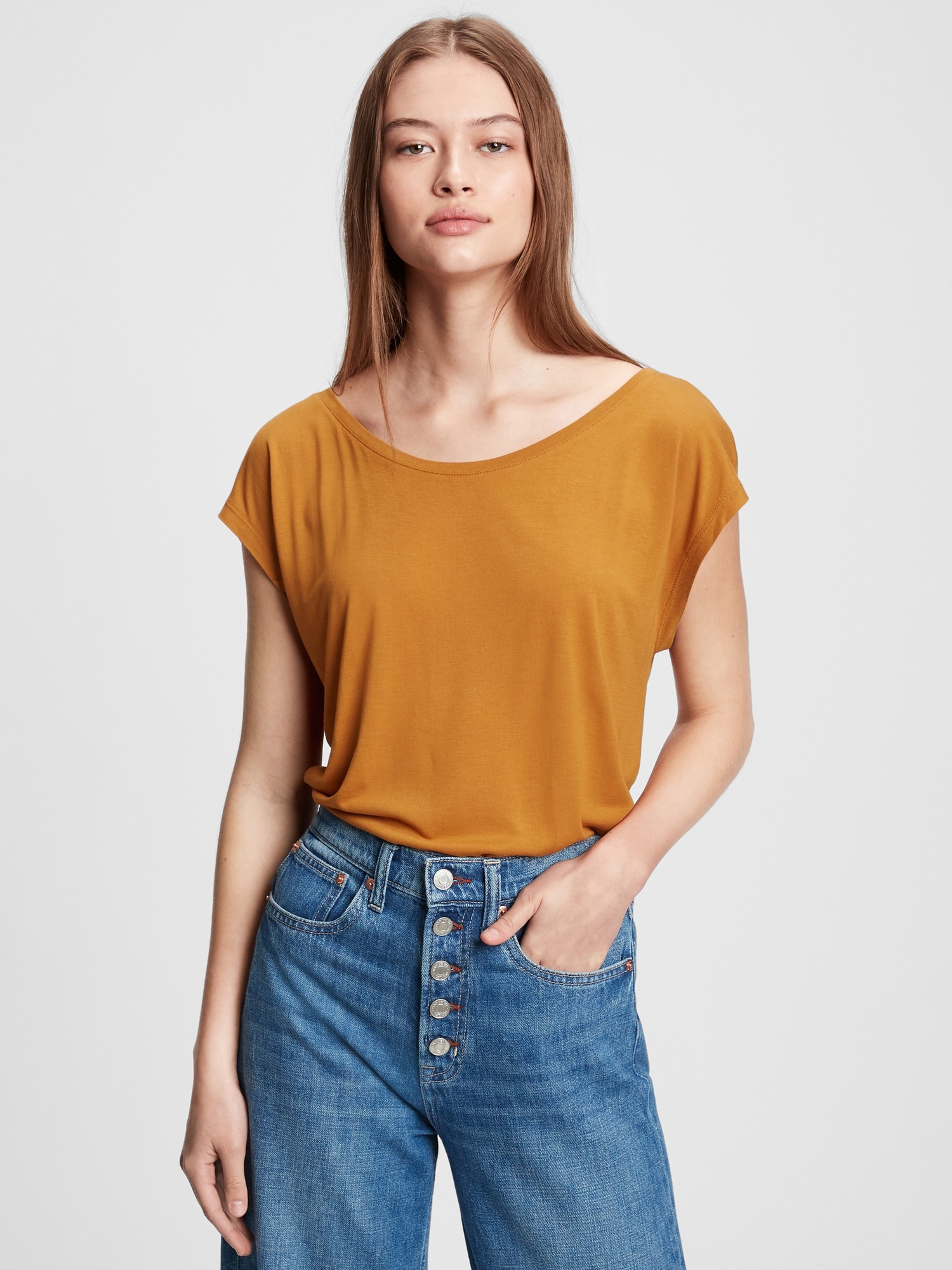 Luxe Dolman Sleeve T-Shirt | Gap Factory