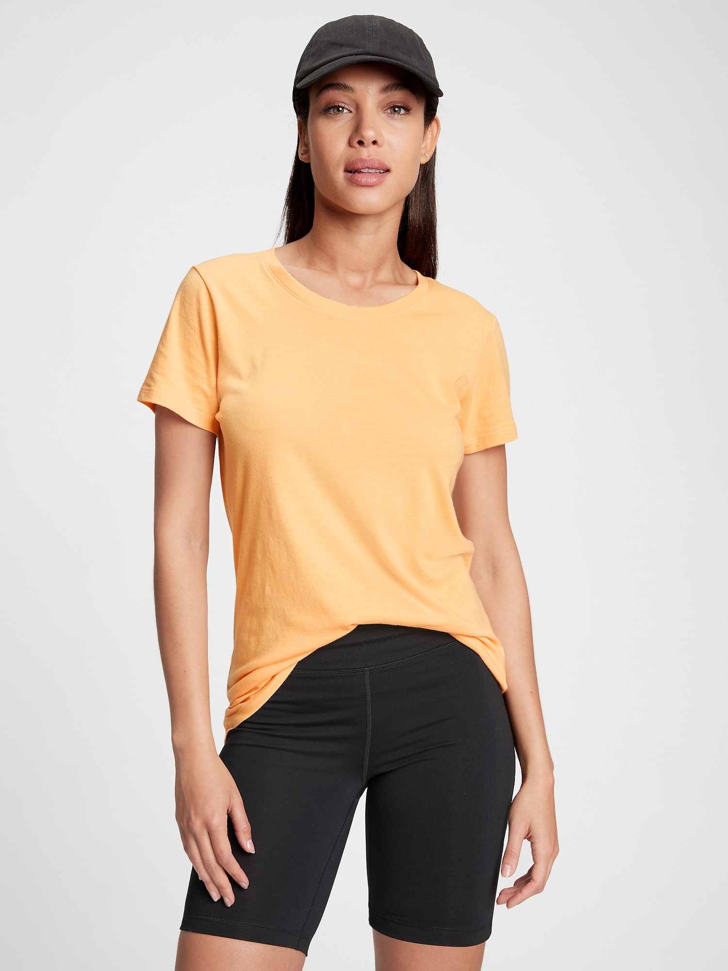 yellow crew neck t shirt