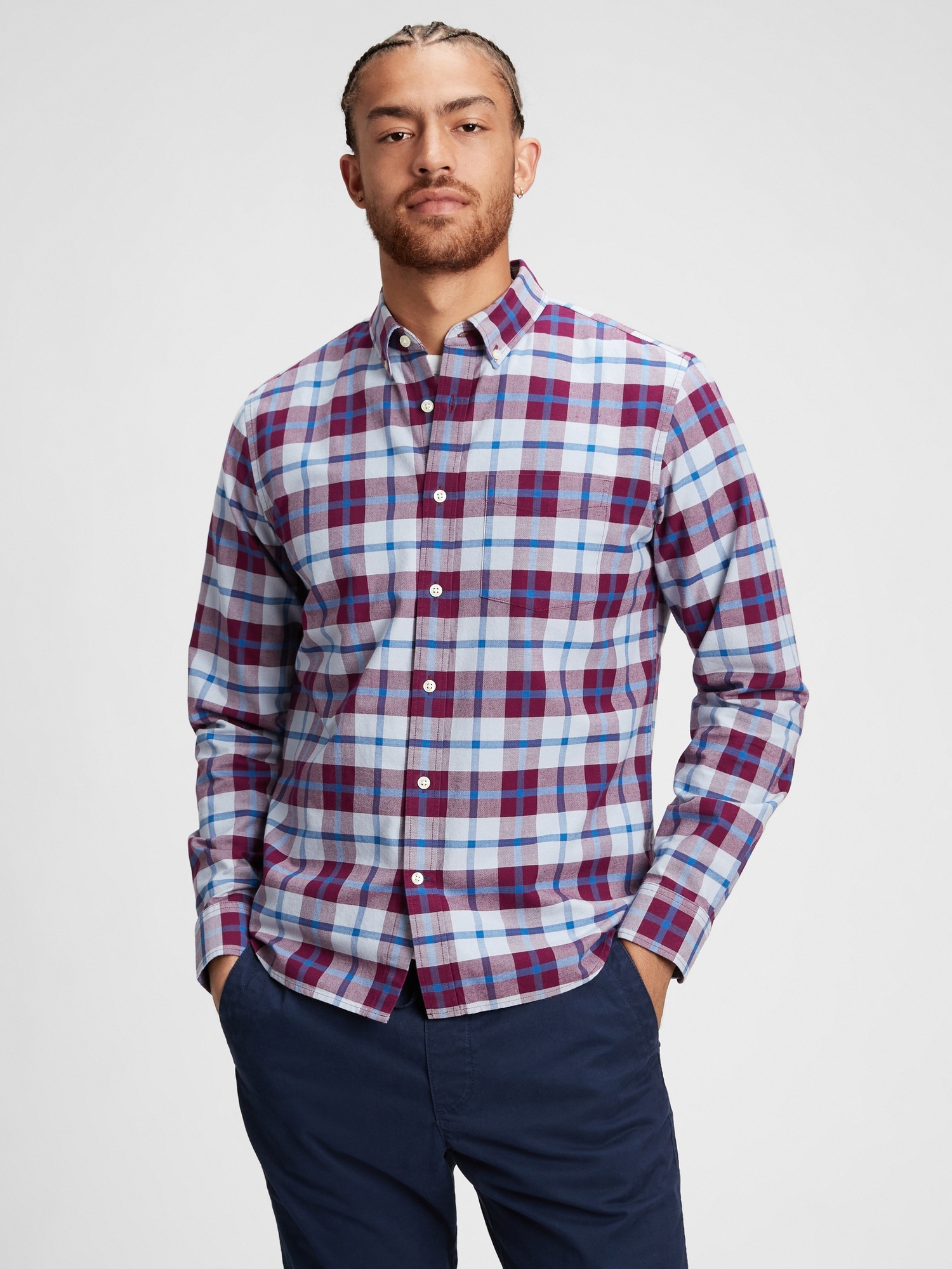 Oxford Shirt In Untucked Fit Gap Factory