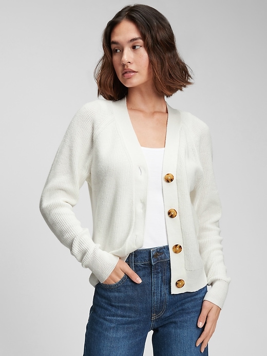 Relaxed V-Neck Cardigan | Gap Factory