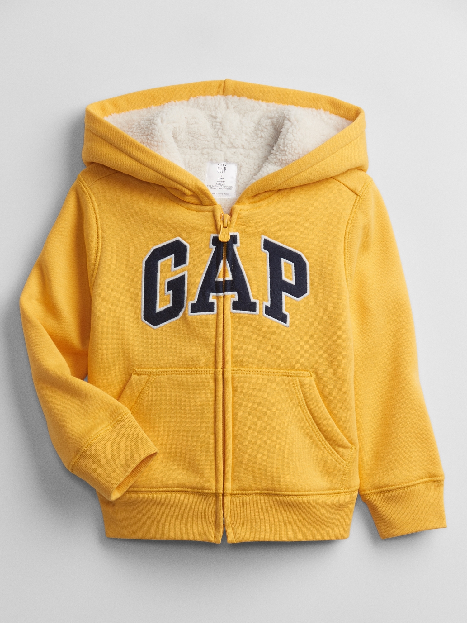 babyGap Logo Sherpa-Lined Zip Hoodie | Gap Factory