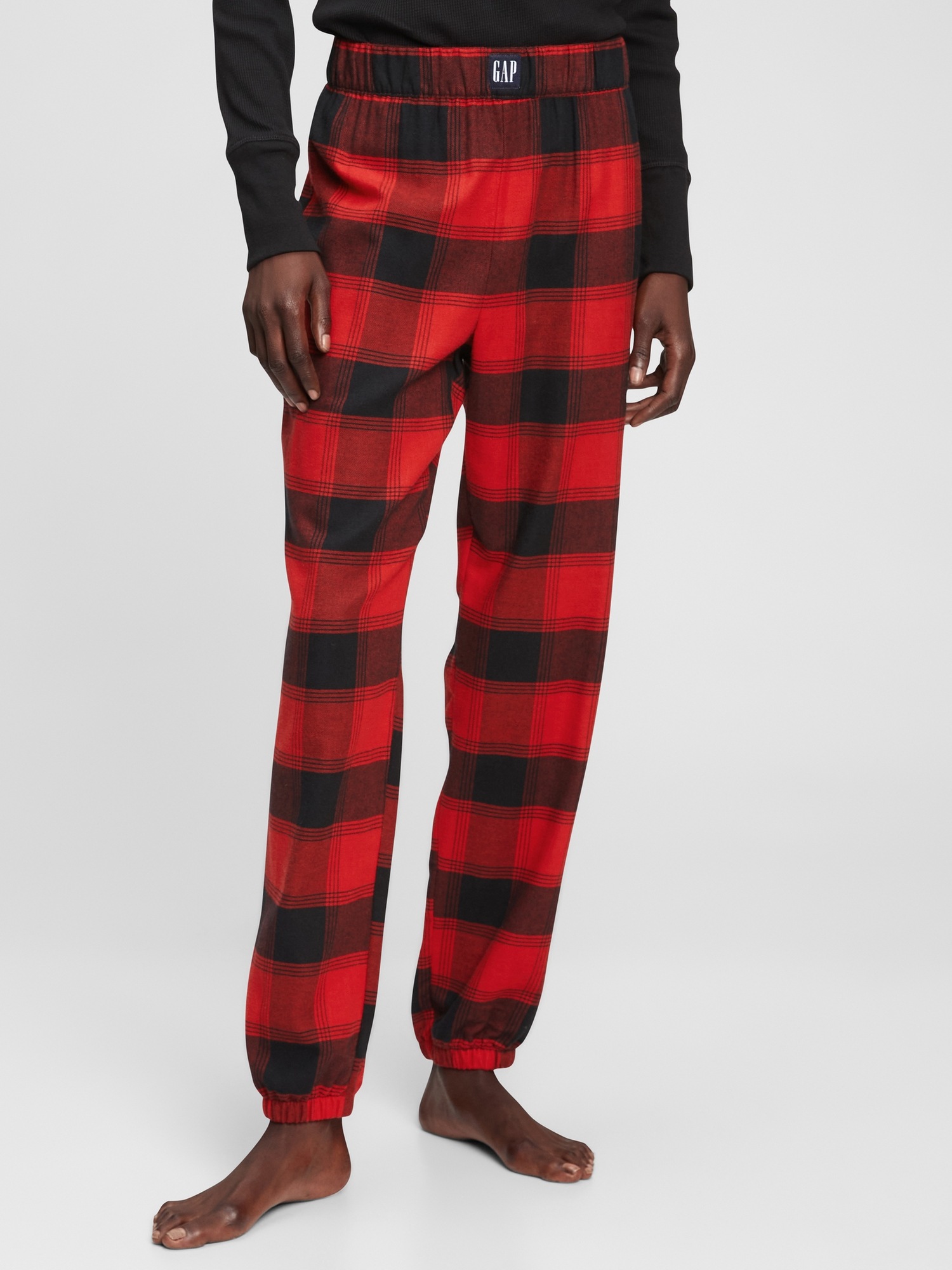 flannel pajama joggers gap