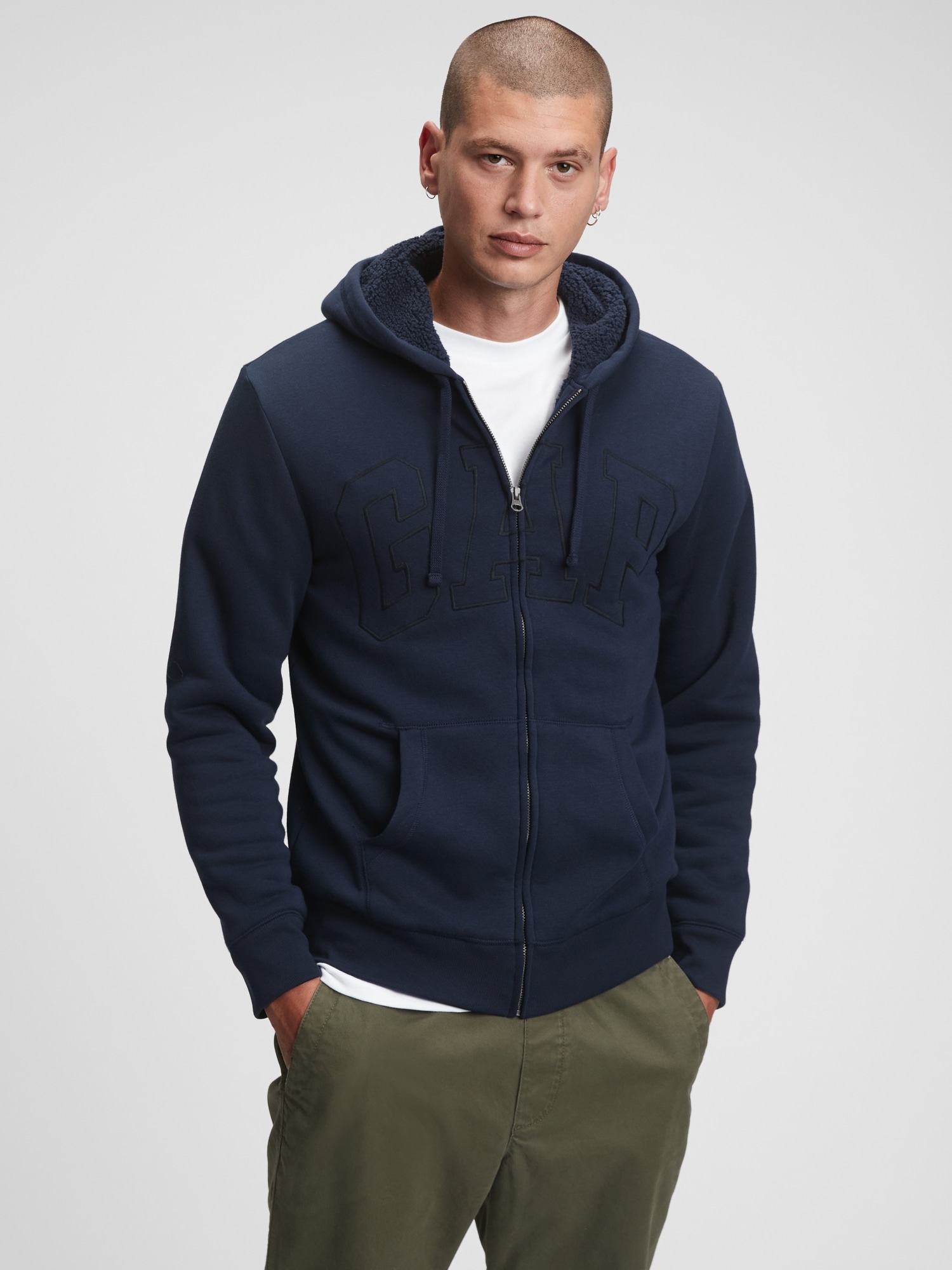 Gap fleece cheap lined hoodie