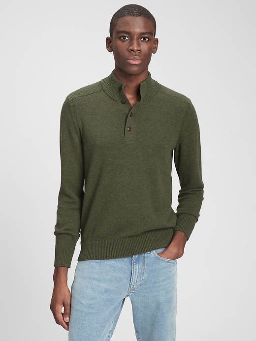Mockneck Henley Sweater | Gap Factory
