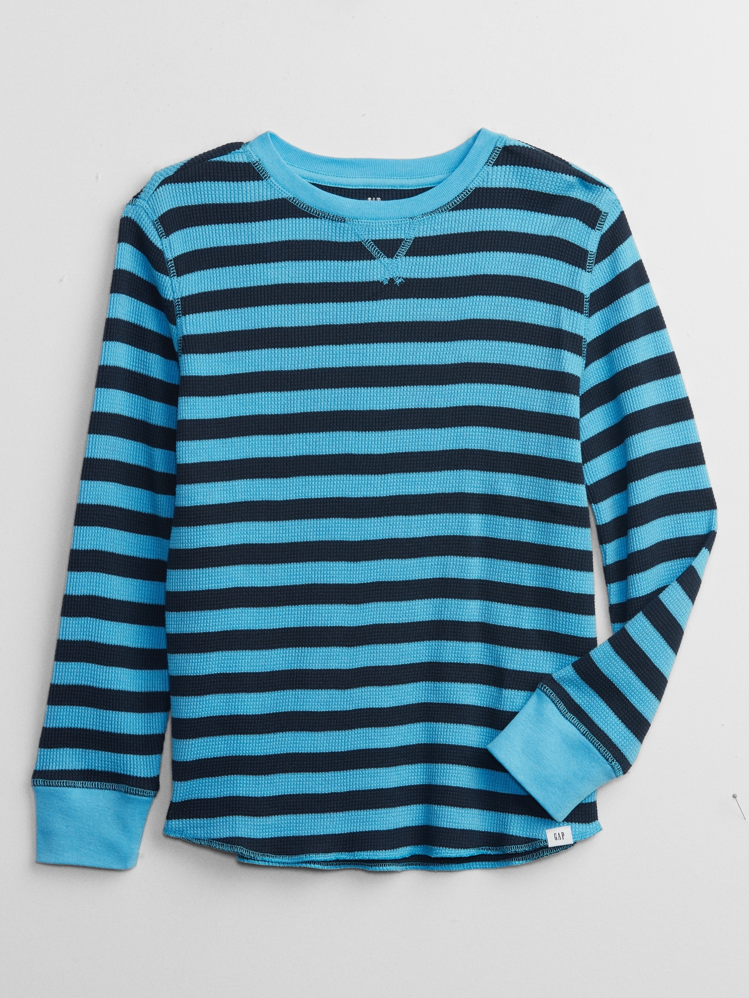 Kids Waffle-Knit Stripe Long Sleeve T-Shirt | Gap Factory