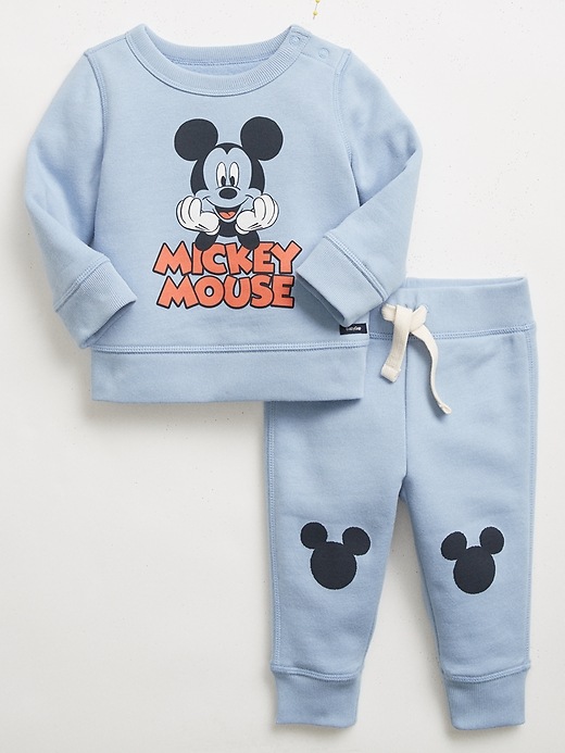 View large product image 1 of 1. babyGap &#124 Disney Mickey Mouse Graphic Sweatshirt Outfit Set