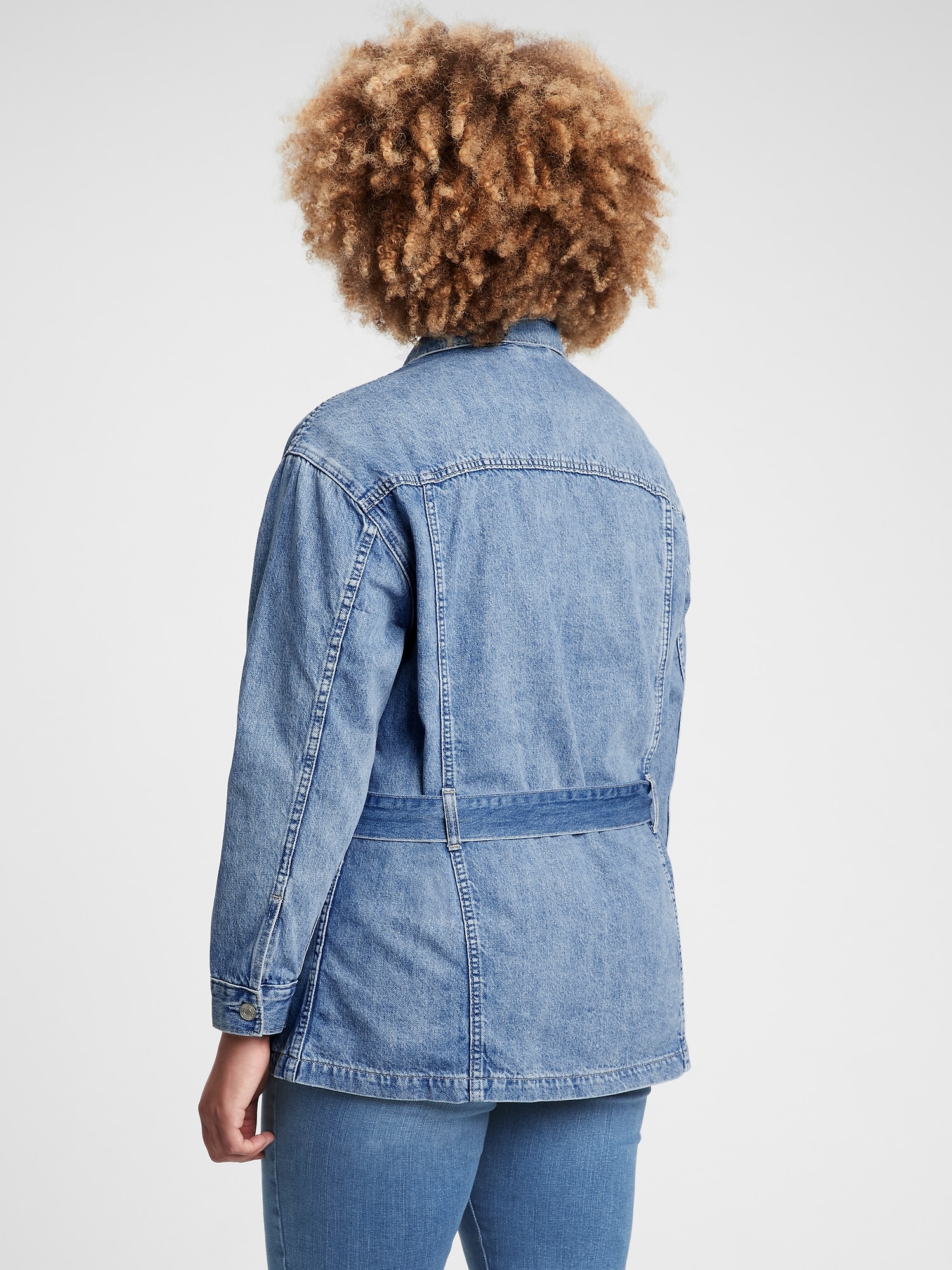 Belted Denim Jacket with Washwell | Gap Factory