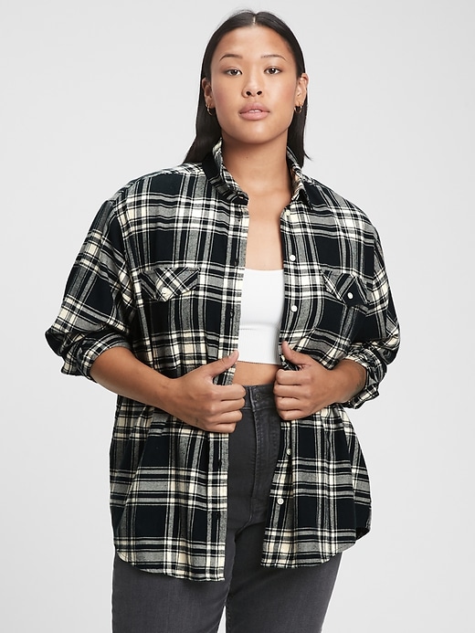 Oversized Flannel Shirt | Gap Factory