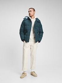 Gap heavyweight down hooded puffer best sale jacket