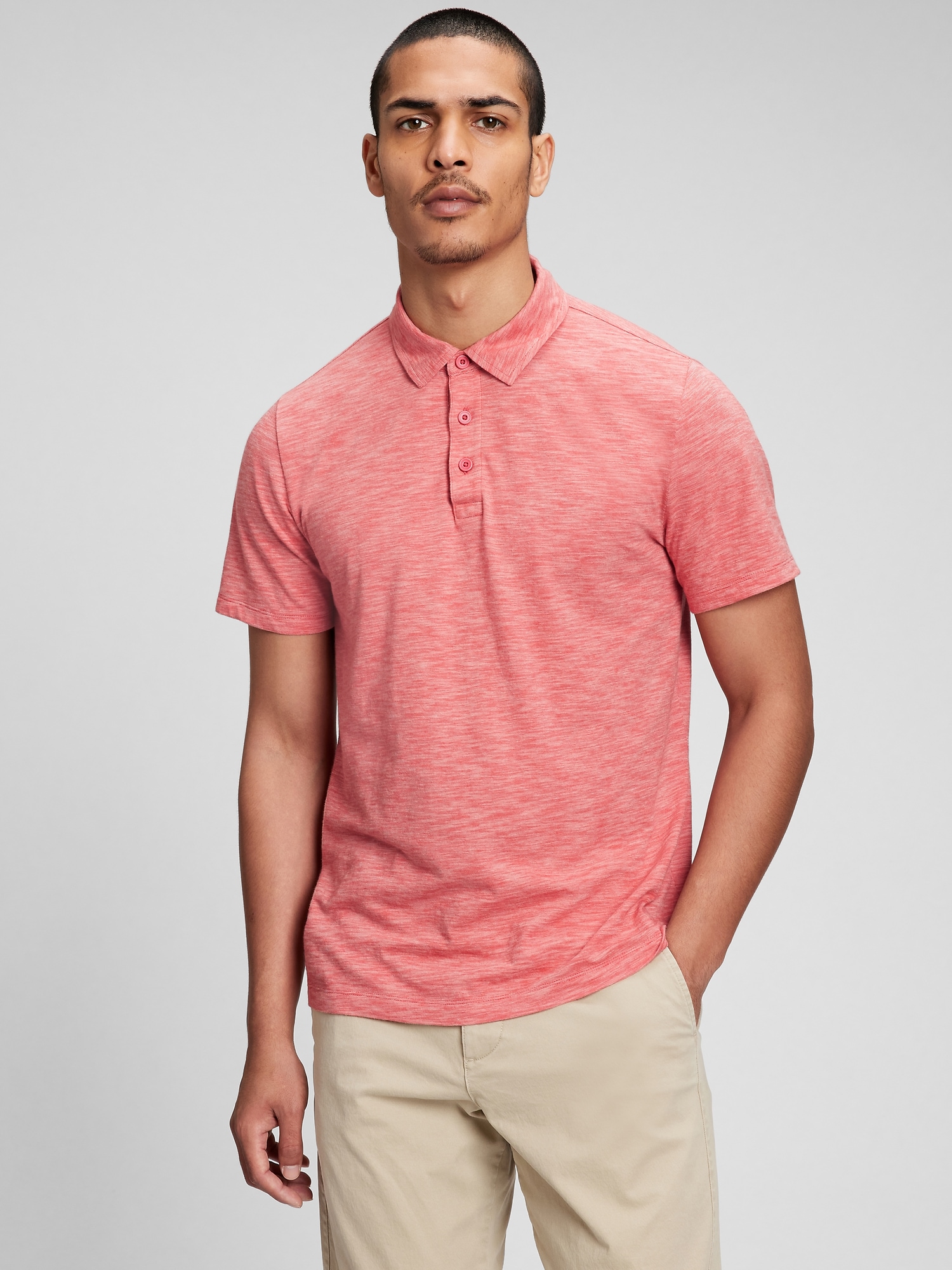 modern slim cropped khakis in gapflex