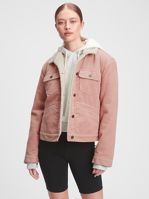 Gap sherpa lined corduroy jacket on sale