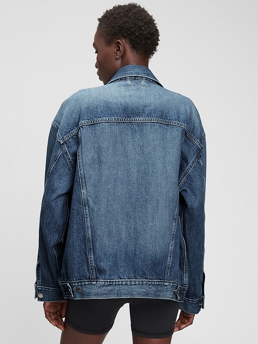 Oversized Icon Denim Jacket with Washwell | Gap Factory