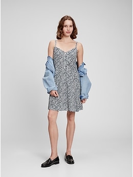 gap factory button front midi dress