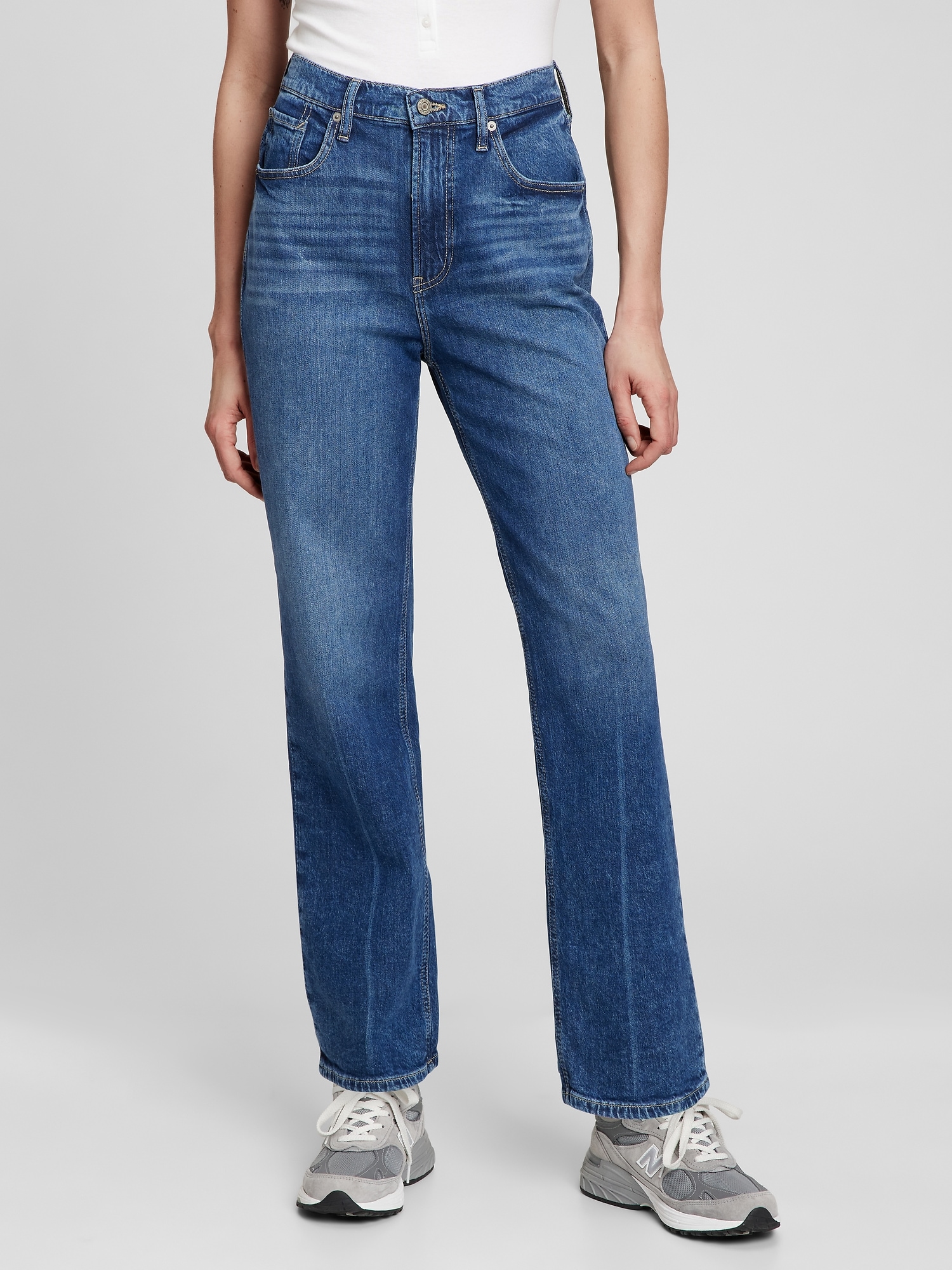 High Rise '90s Loose Jeans with Washwell | Gap Factory