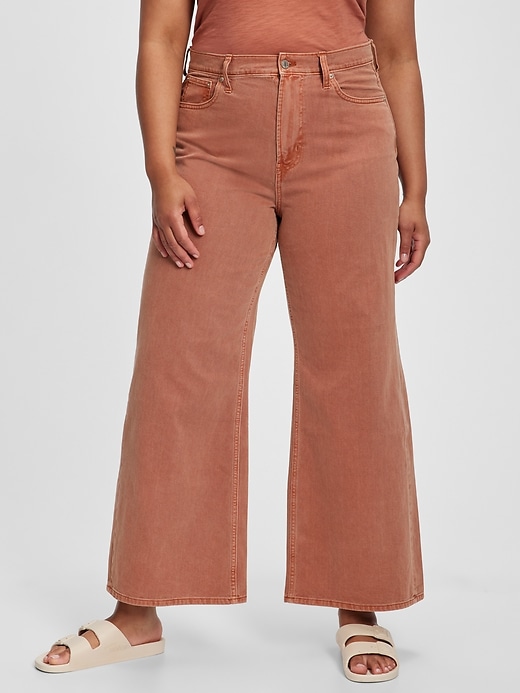 Image number 3 showing, High Rise Wide-Leg Jeans