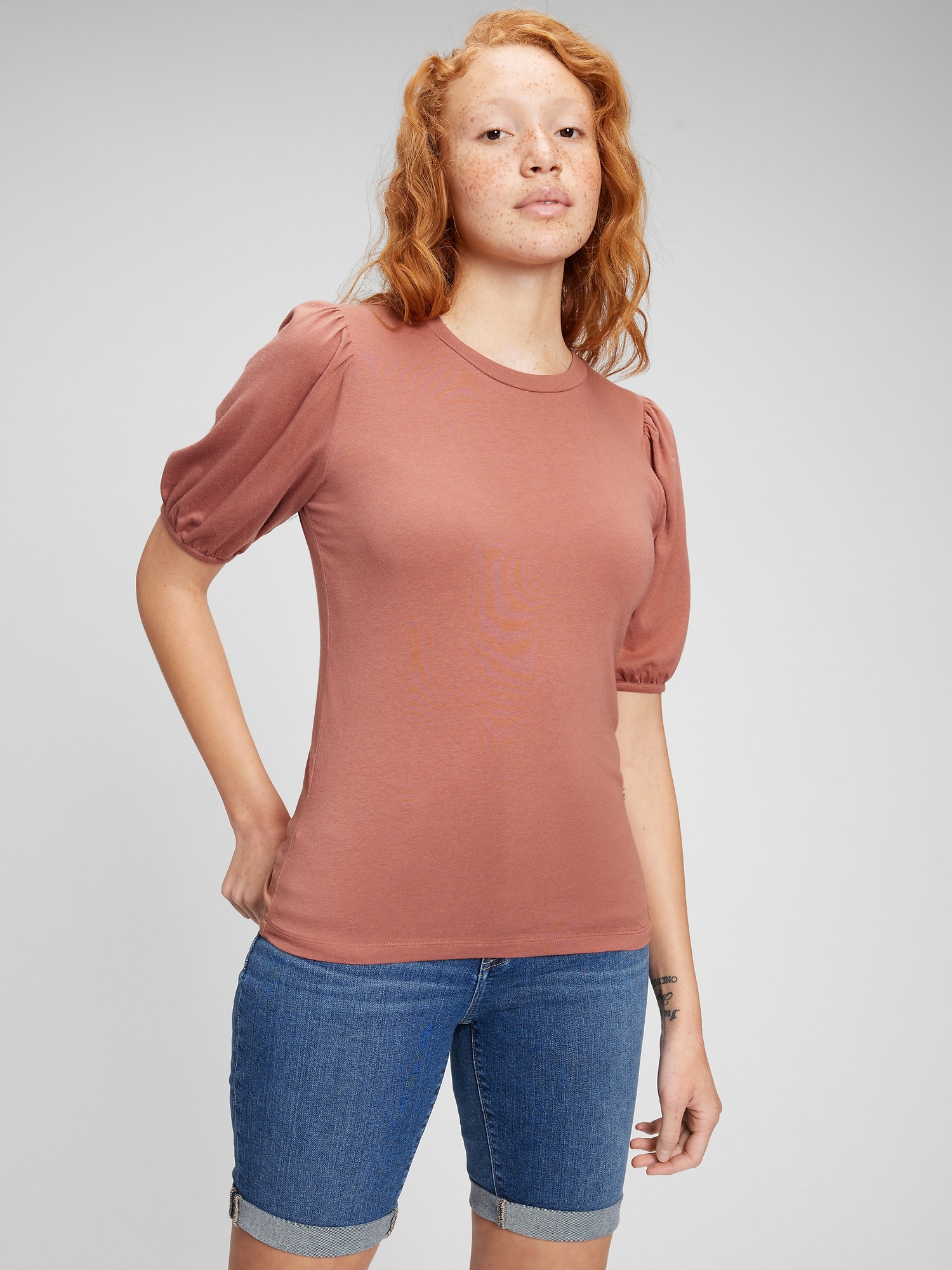 gap puff sleeve t shirt