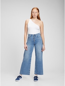DenimColab 2023 New Hole Washed Wide Leg Pants Jeans For Women