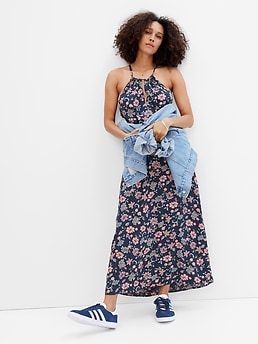 gap factory button front midi dress