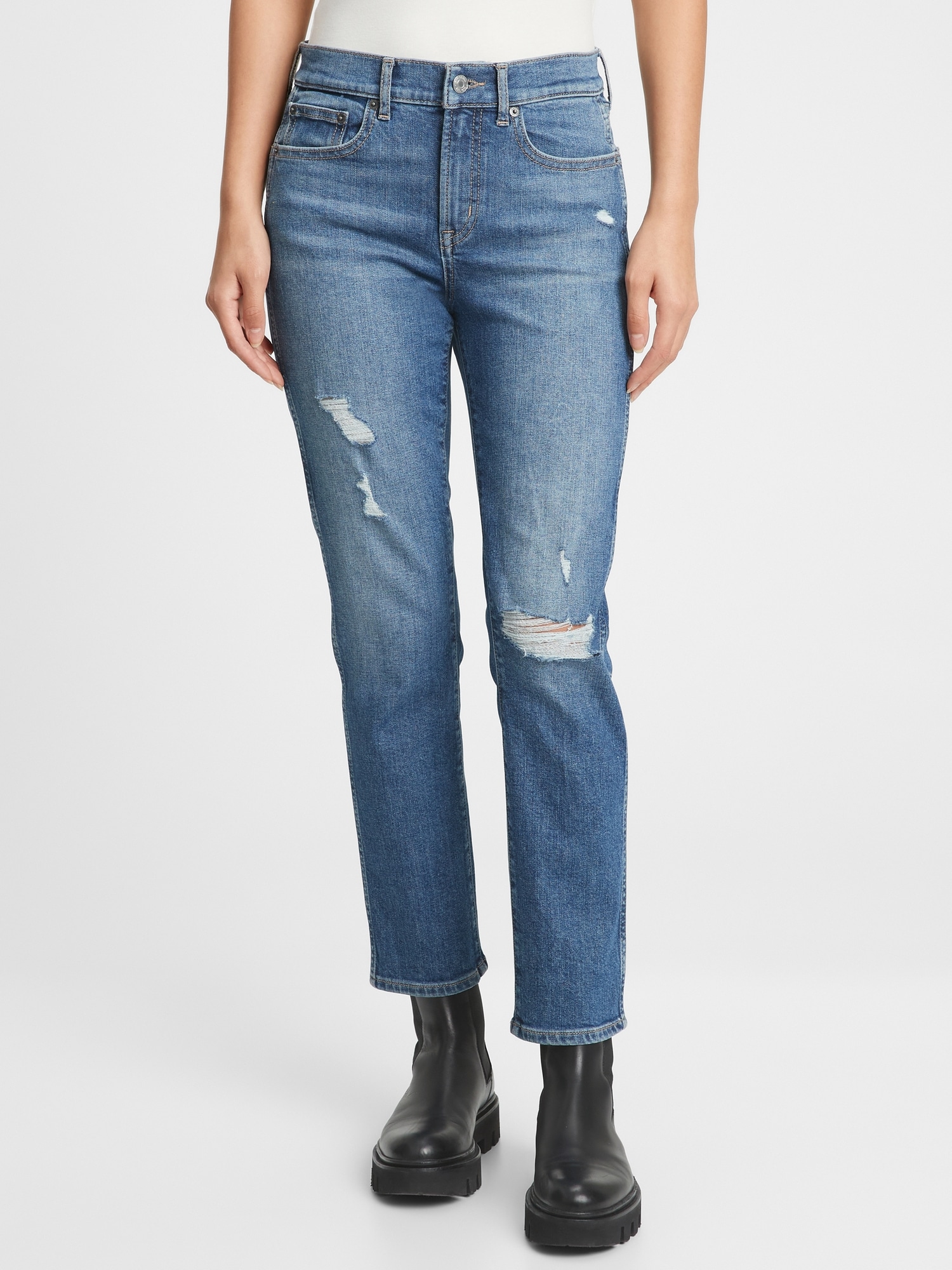 GAP Jeans Womens 30/10 Medium Indigo Vintage Slim Sky High Rise