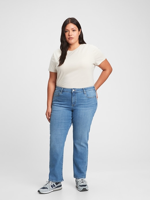 Image number 5 showing, Mid Rise Classic Straight Jeans