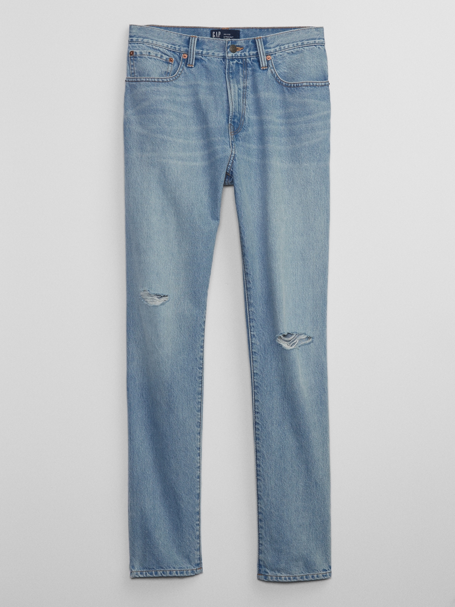 Destructed Straight Taper Jeans | Gap Factory