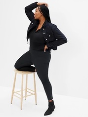 Mid Rise Ponte Leggings in Bi-Stretch