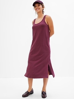 gap factory button front midi dress