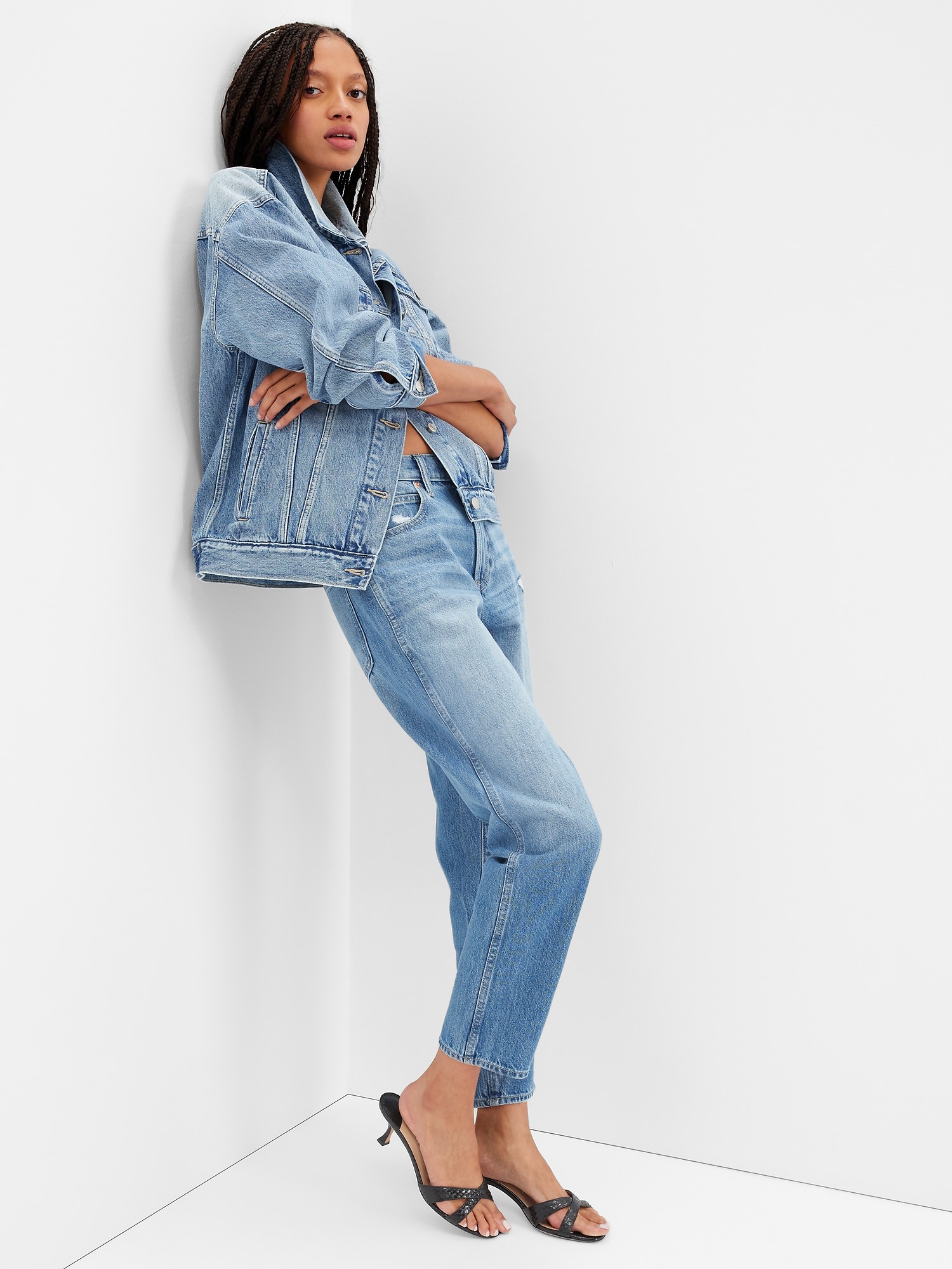 High Rise Destructed '90s Original Straight Jeans