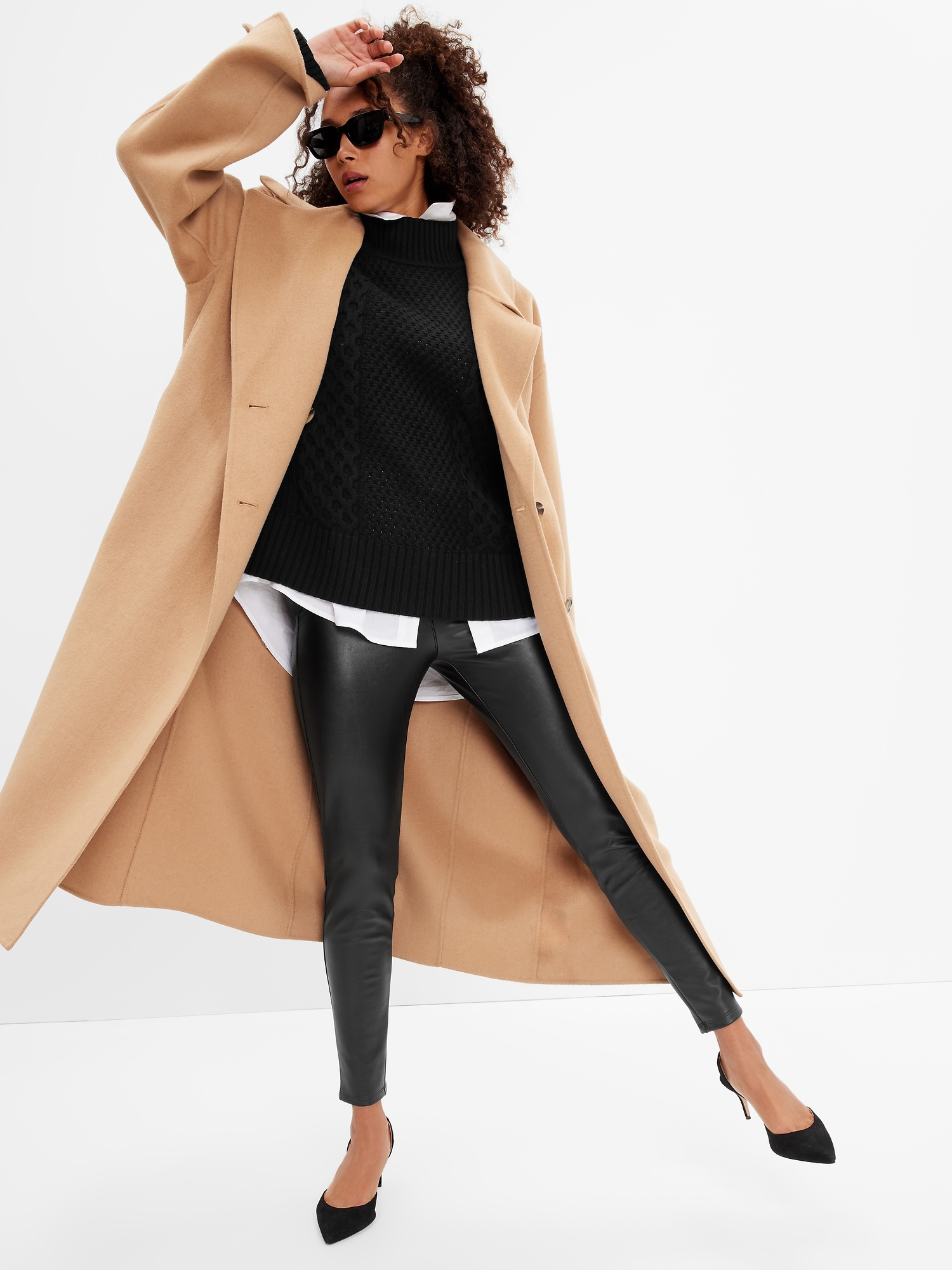 Buy Gap Faux-Leather Leggings from the Gap online shop