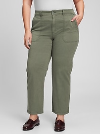 GAP Womens High Rise Girlfriend Khaki Chino Academy 2 at  Women's  Clothing store