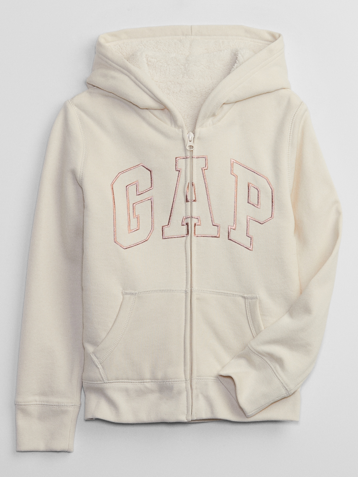 Kids Gap Logo Sherpa Zip Hoodie | Gap Factory