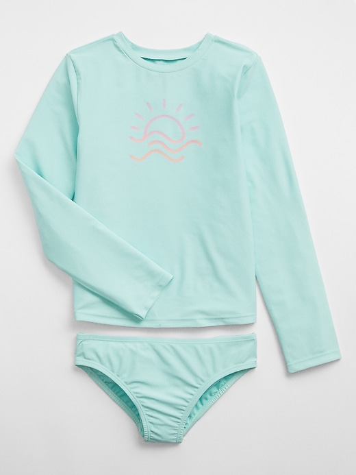 Image number 3 showing, Kids Print Two-Piece Rash Guard