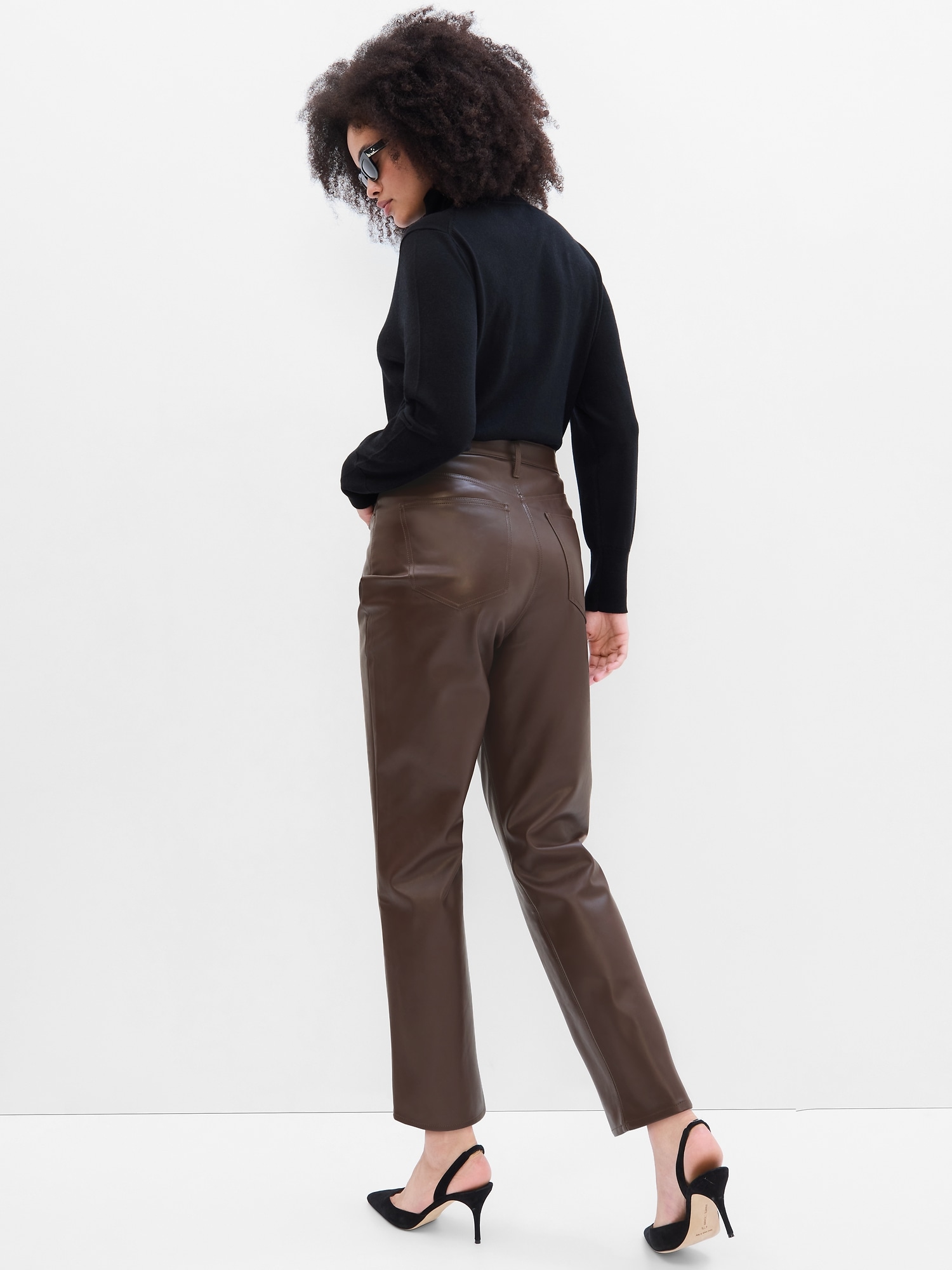 Vintage Leather Trouser - Brown