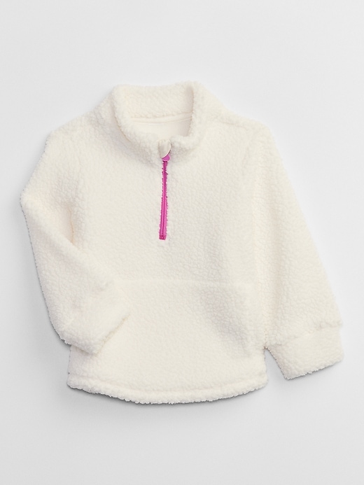 Baby pink sherpa quarter on sale zip