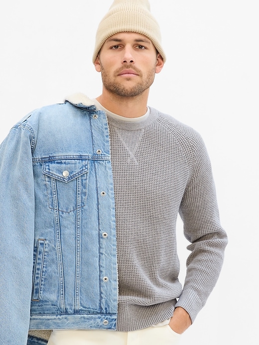 Textured Crewneck Sweater Gap Factory