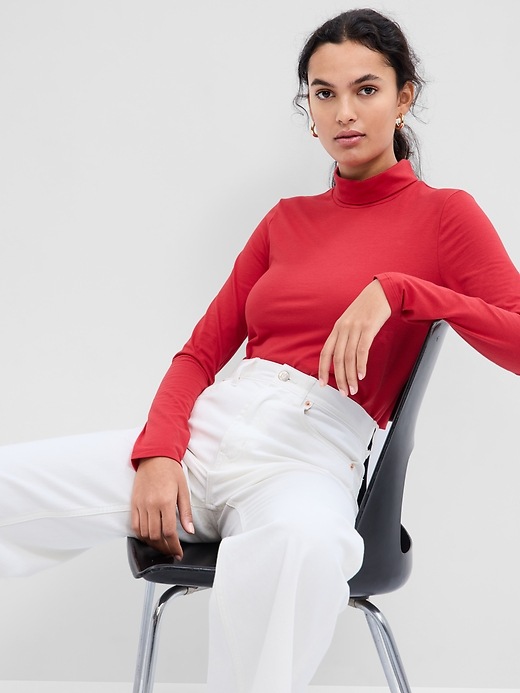 Stretch Jersey Turtleneck Top | Gap Factory