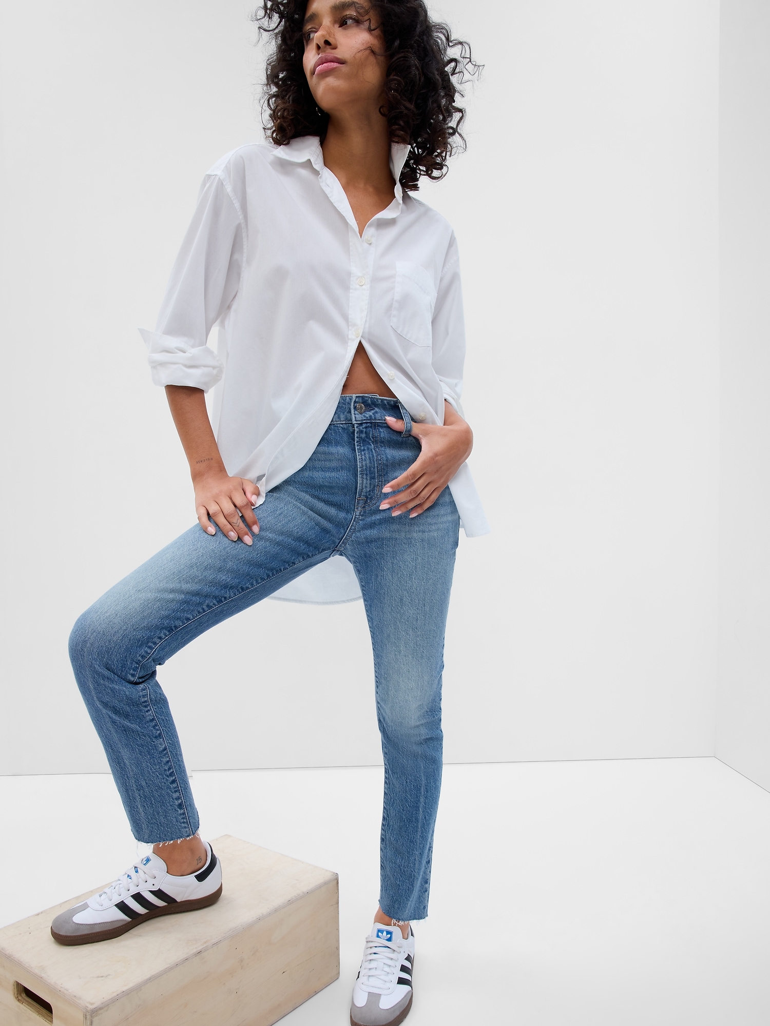 Aanvulling nietig gelijkheid Mid Rise Slim Boyfriend Jeans With Washwell | Gap Factory