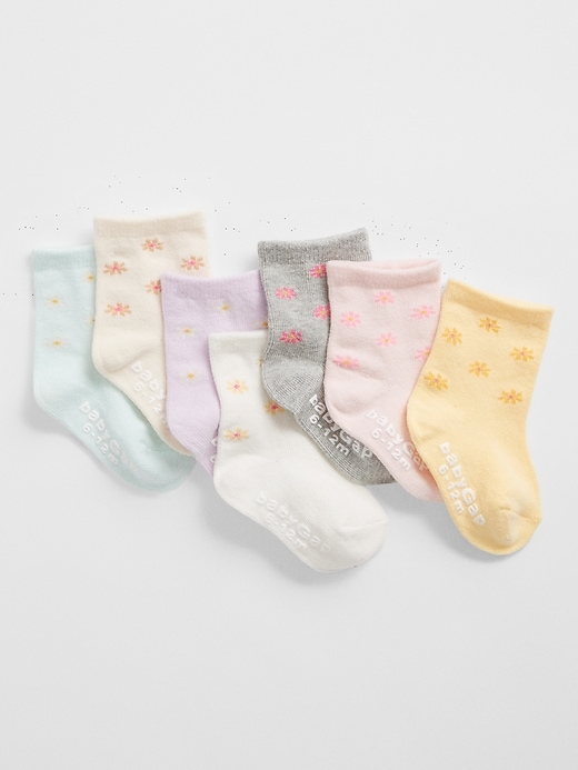 babyGap Floral Crew Socks (7-Pack) | Gap Factory