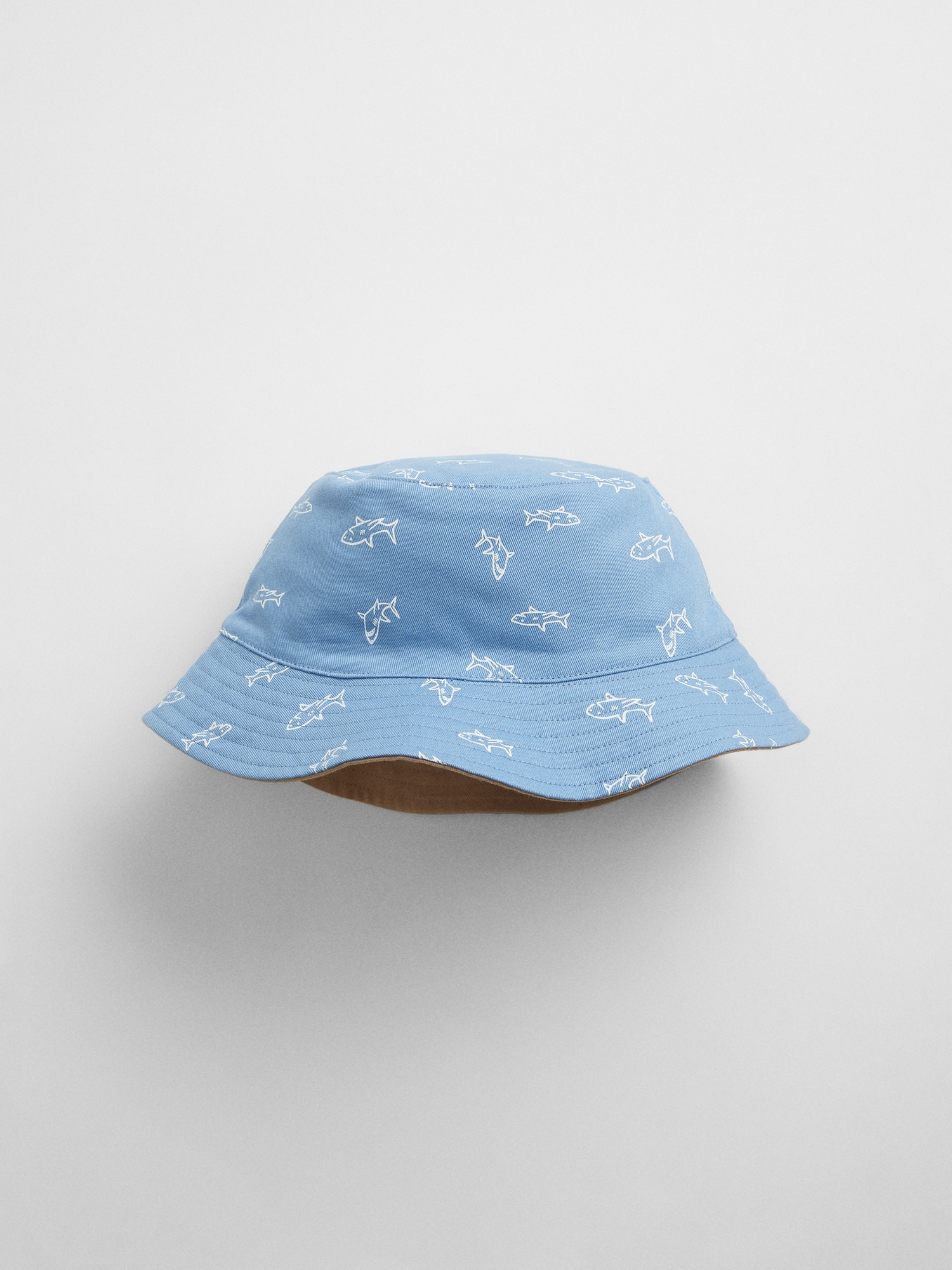 Baby Gap Cloth Cream Off White Beach Fishing Bucket Hat Toddler Size M/L  (as is)