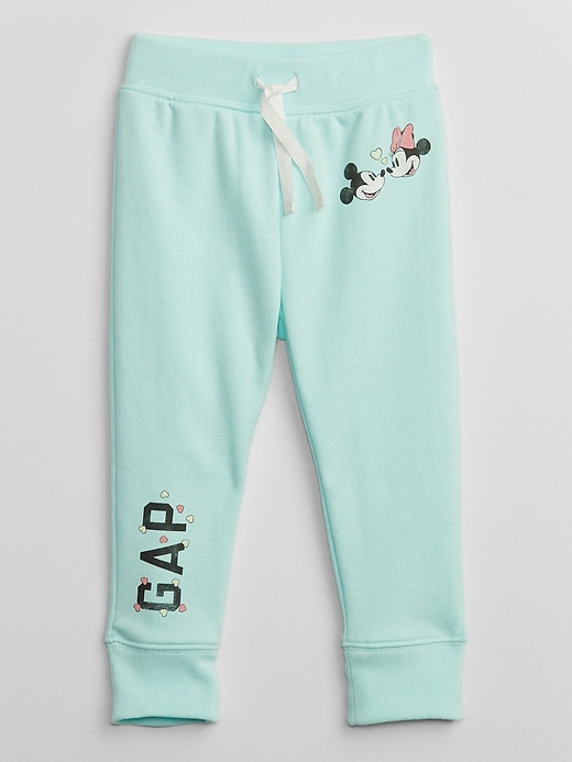 View large product image 1 of 1. babyGap &#124 Disney Mickey Mouse and Minnie Mouse Pull-On Joggers