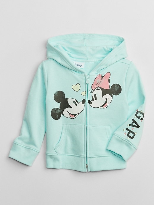View large product image 1 of 1. babyGap &#124 Disney Mickey Mouse and Minnie Mouse Zip Hoodie