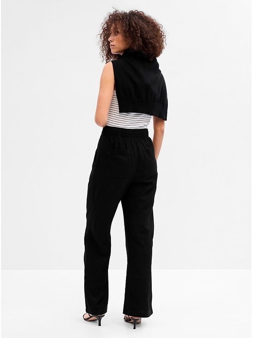 Wide-Leg Linen Pants with Washwell | Gap Factory